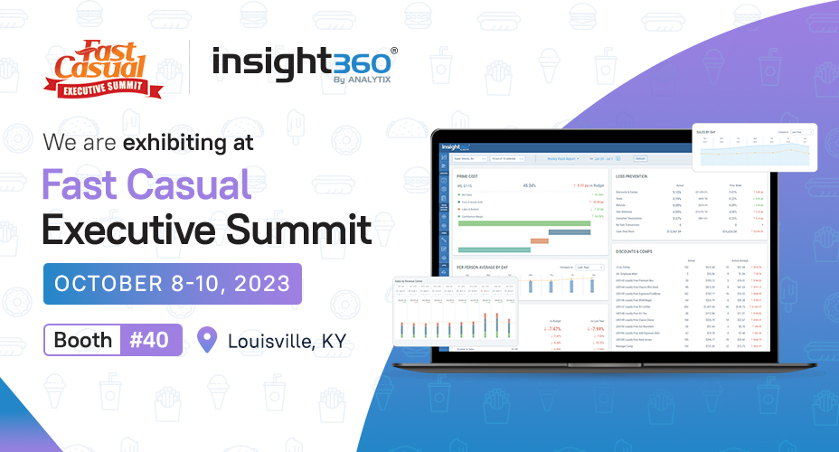 Analytix Solutions to Showcase Insight360 at FAST CASUAL EXECUTIVE SUMMIT 2023